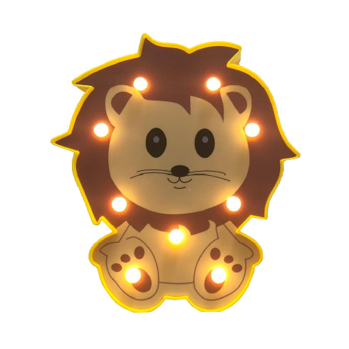 Luz de noche león a pilas AA